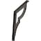 Ekena Millwork Bradford Wrought Iron Bracket, (Single center brace), Antiqued Warm Silver 1 1/2"W x 12"D x 15"H BKTM01X12X15SBRAWS - alternate 1